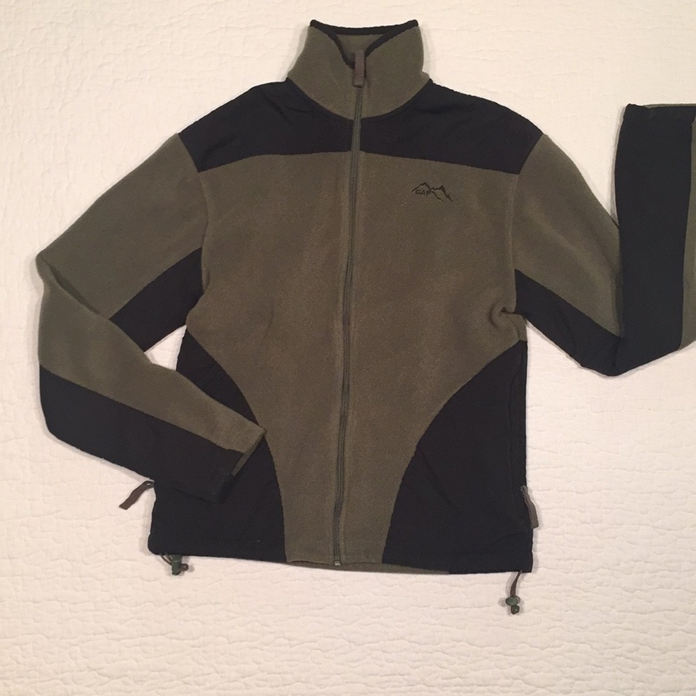GAP - Olive and Black Mixed Media Fleece Jacket
